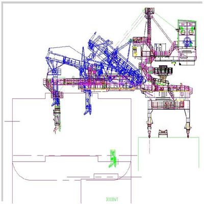 Yükleme Kapasitesi 4000t/H Süreklilik Bantlı Tip Gemi Yükleyici