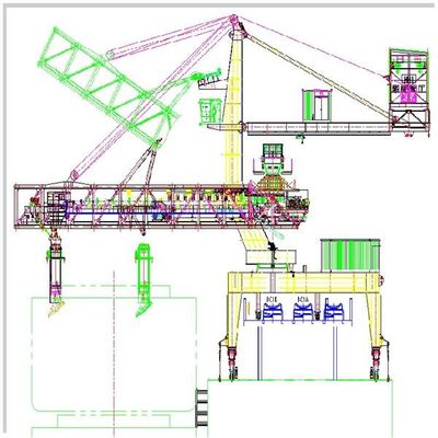 Liman Terminalinde Dökme Malzeme Elleçleme için Vidalı Tip Gemi Yükleyici